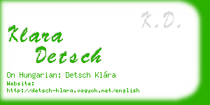 klara detsch business card